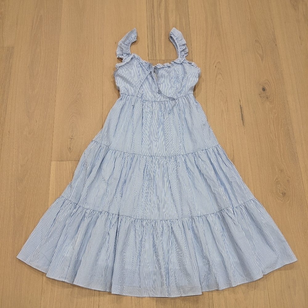 Caitlin Covincton x Pink Lily striped midi dress